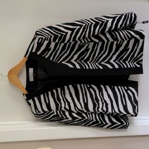 Zebra print blazer
